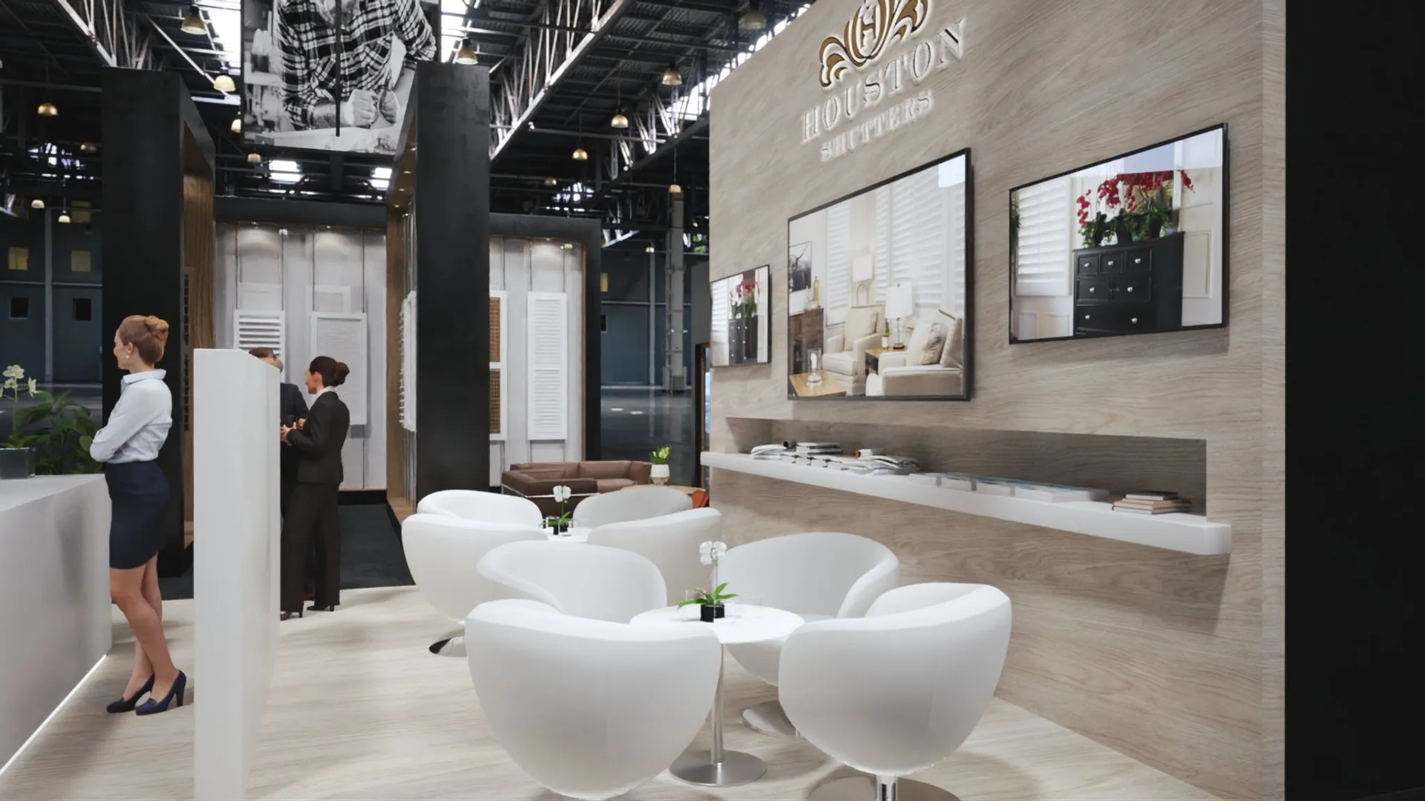 30x40 Island booth design by Reaction Space